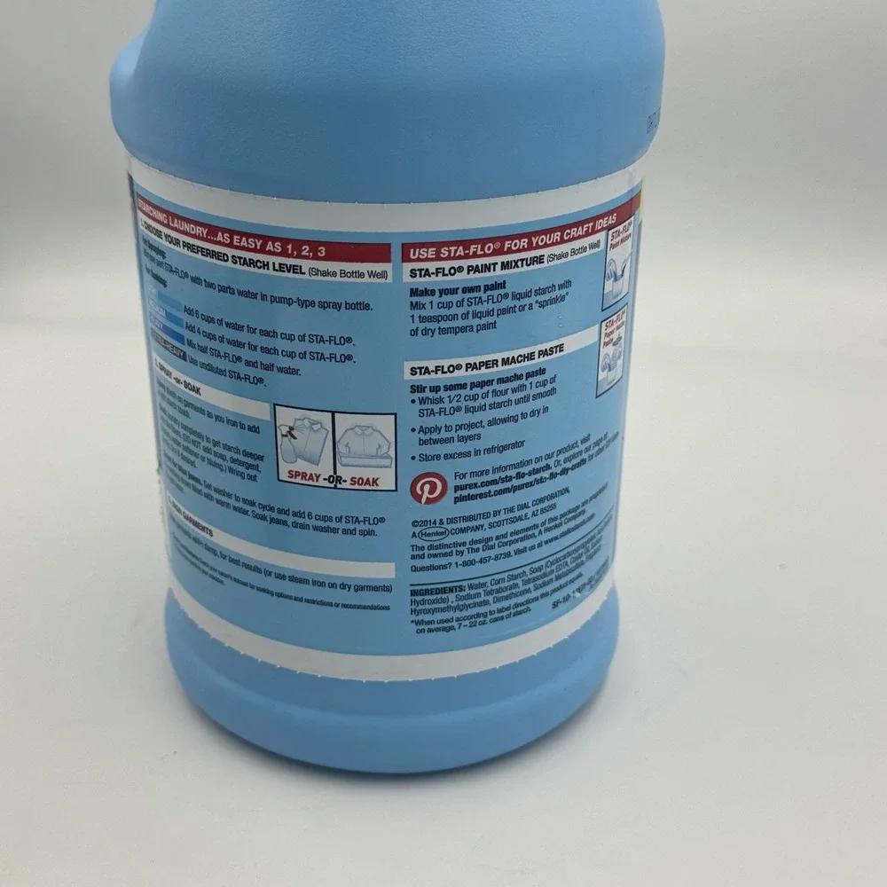 Purex Sta Flo Liquid Starch Concentrated 64 Oz Crafts Discontinued NEW Sealed